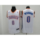 youth nba oklahoma city thunder #0 westbrook white[revolution 30 swingman]