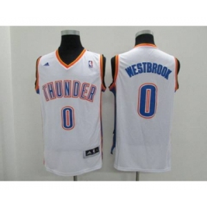 youth nba oklahoma city thunder #0 westbrook white[revolution 30 swingman]