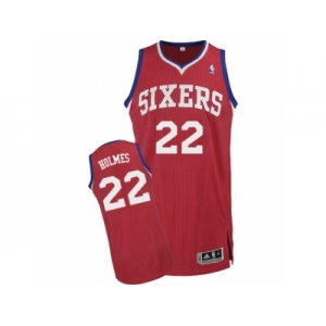 Men Adidas Philadelphia 76ers #22 Richaun Holmes Authentic Red Road NBA Jersey