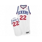 Men Adidas Philadelphia 76ers #22 Richaun Holmes Authentic White Home NBA Jersey