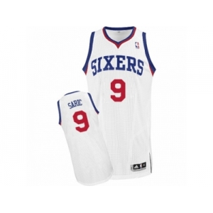 Men Adidas Philadelphia 76ers #9 Dario Saric Authentic White Home NBA Jersey