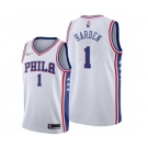 Men James Harden #1 Philadelphia 76ers Association Edition White Jersey