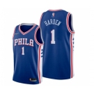 Men James Harden #1 Philadelphia 76ers Icon Edition Blue Jersey