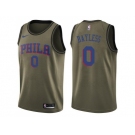 Men Nike Philadelphia 76ers #0 Jerryd Bayless Green Salute to Service NBA Swingman Jersey