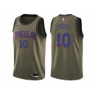 Men Nike Philadelphia 76ers #10 Maurice Cheeks Green Salute to Service NBA Swingman Jersey