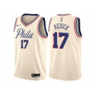 Men Nike Philadelphia 76ers #17 JJ Redick Authentic Cream NBA Jersey - City Edition