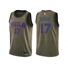 Men Nike Philadelphia 76ers #17 JJ Redick Green Salute to Service NBA Swingman Jersey