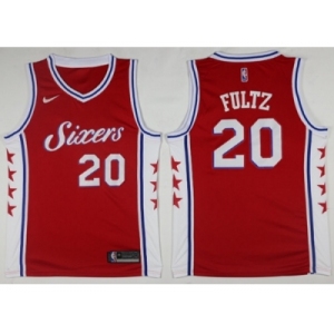 Men Nike Philadelphia 76ers #20 Markelle Fultz Red NBA Swingman Jersey