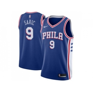 Men Nike Philadelphia 76ers #9 Dario Saric Blue NBA Swingman Jersey