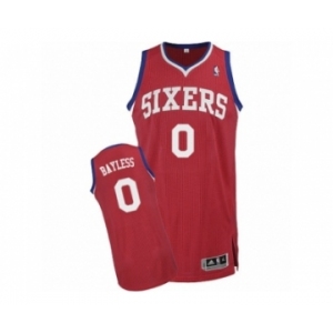 Men's Adidas Philadelphia 76ers #0 Jerryd Bayless Authentic Red Road NBA Jersey