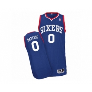 Men's Adidas Philadelphia 76ers #0 Jerryd Bayless Authentic Royal Blue Alternate NBA Jersey