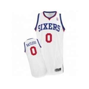 Men's Adidas Philadelphia 76ers #0 Jerryd Bayless Authentic White Home NBA Jersey