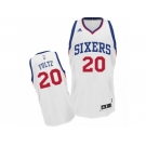 Men's Adidas Philadelphia 76ers #20 Markelle Fultz Swingman White Home NBA Jersey