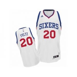 Men's Adidas Philadelphia 76ers #20 Markelle Fultz Swingman White Home NBA Jersey