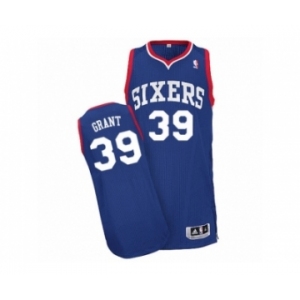 Men's Adidas Philadelphia 76ers #39 Jerami Grant Authentic Royal Blue Alternate NBA Jersey