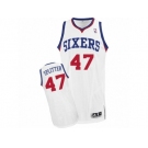 Men's Adidas Philadelphia 76ers #47 Tiago Splitter Authentic White Home NBA Jersey