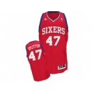 Men's Adidas Philadelphia 76ers #47 Tiago Splitter Swingman Red Road NBA Jersey