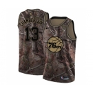 Men's Nike Philadelphia 76ers #13 Wilt Chamberlain Swingman Camo Realtree Collection NBA Jersey