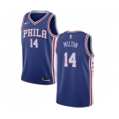 Men's Nike Philadelphia 76ers #14 Shake Milton Swingman Blue NBA Jersey - Icon Edition