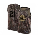 Men's Nike Philadelphia 76ers #21 Joel Embiid Swingman Camo Realtree Collection NBA Jersey