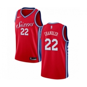 Men's Nike Philadelphia 76ers #22 Wilson Chandler Authentic Red NBA Jersey Statement Edition