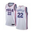 Men's Nike Philadelphia 76ers #22 Wilson Chandler Authentic White NBA Jersey - Association Edition