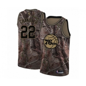 Men's Nike Philadelphia 76ers #22 Wilson Chandler Swingman Camo Realtree Collection NBA Jersey