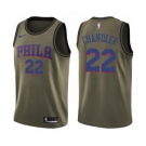 Men's Nike Philadelphia 76ers #22 Wilson Chandler Swingman Green Salute to Service NBA Jersey