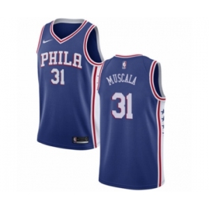 Men's Nike Philadelphia 76ers #31 Mike Muscala Swingman Blue NBA Jersey - Icon Edition
