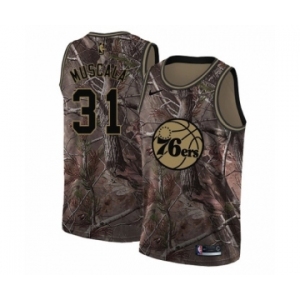 Men's Nike Philadelphia 76ers #31 Mike Muscala Swingman Camo Realtree Collection NBA Jersey