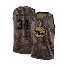 Men's Nike Philadelphia 76ers #34 Charles Barkley Swingman Camo Realtree Collection NBA Jersey