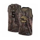 Men's Nike Philadelphia 76ers #5 Amir Johnson Swingman Camo Realtree Collection NBA Jersey