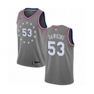 Men's Nike Philadelphia 76ers #53 Darryl Dawkins Swingman Gray NBA Jersey - City Edition