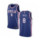 Men's Nike Philadelphia 76ers #8 Zhaire Smith Swingman Blue NBA Jersey - Icon Edition