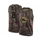 Men's Nike Philadelphia 76ers #8 Zhaire Smith Swingman Camo Realtree Collection NBA Jersey