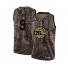 Men's Nike Philadelphia 76ers #9 Dario Saric Swingman Camo Realtree Collection NBA Jersey