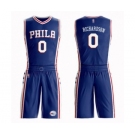 Men's Philadelphia 76ers #0 Josh Richardson Authentic Blue Basketball Suit Jersey - Icon Edition