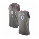 Men's Philadelphia 76ers #0 Josh Richardson Authentic Gray Basketball Jersey - City Edition