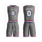 Men's Philadelphia 76ers #0 Josh Richardson Authentic Gray Basketball Suit Jersey - City Edition