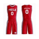 Men's Philadelphia 76ers #0 Josh Richardson Authentic Red Basketball Suit Jersey Statement Edition