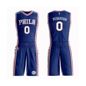 Men's Philadelphia 76ers #0 Josh Richardson Swingman Blue Basketball Suit Jersey - Icon Edition