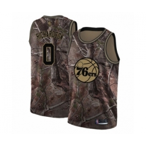 Men's Philadelphia 76ers #0 Josh Richardson Swingman Camo Realtree Collection Basketball Jersey