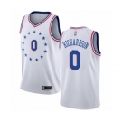 Men's Philadelphia 76ers #0 Josh Richardson White Swingman Jersey - Earned Edition