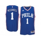 Men's Philadelphia 76ers #1 T. J. McConnell adidas Royal Swingman Road Jersey