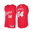 Men's Philadelphia 76ers #14 Sergio Rodriguez Red 2016 Christmas Day NBA Swingman Jersey