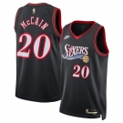 Men's Philadelphia 76ers #20 Jared McCain Jared McCain Black 2025 Classic Edition Stitched Jersey