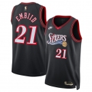 Men's Philadelphia 76ers #21 Joel Embiid Black 2025 Classic Edition Stitched Jersey