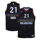 Men's Philadelphia 76ers #21 Joel Embiid Black Basketball Jersey 2020-2021 City Edition