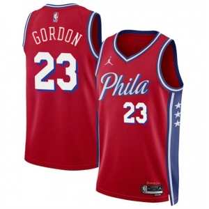 Men's Philadelphia 76ers #23 Eric Gordon Red Statement Edition Stitched Jersey