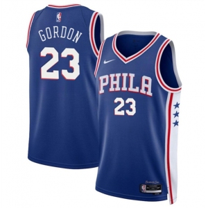 Men's Philadelphia 76ers #23 Eric Gordon Royal Icon Edition Stitched Jersey